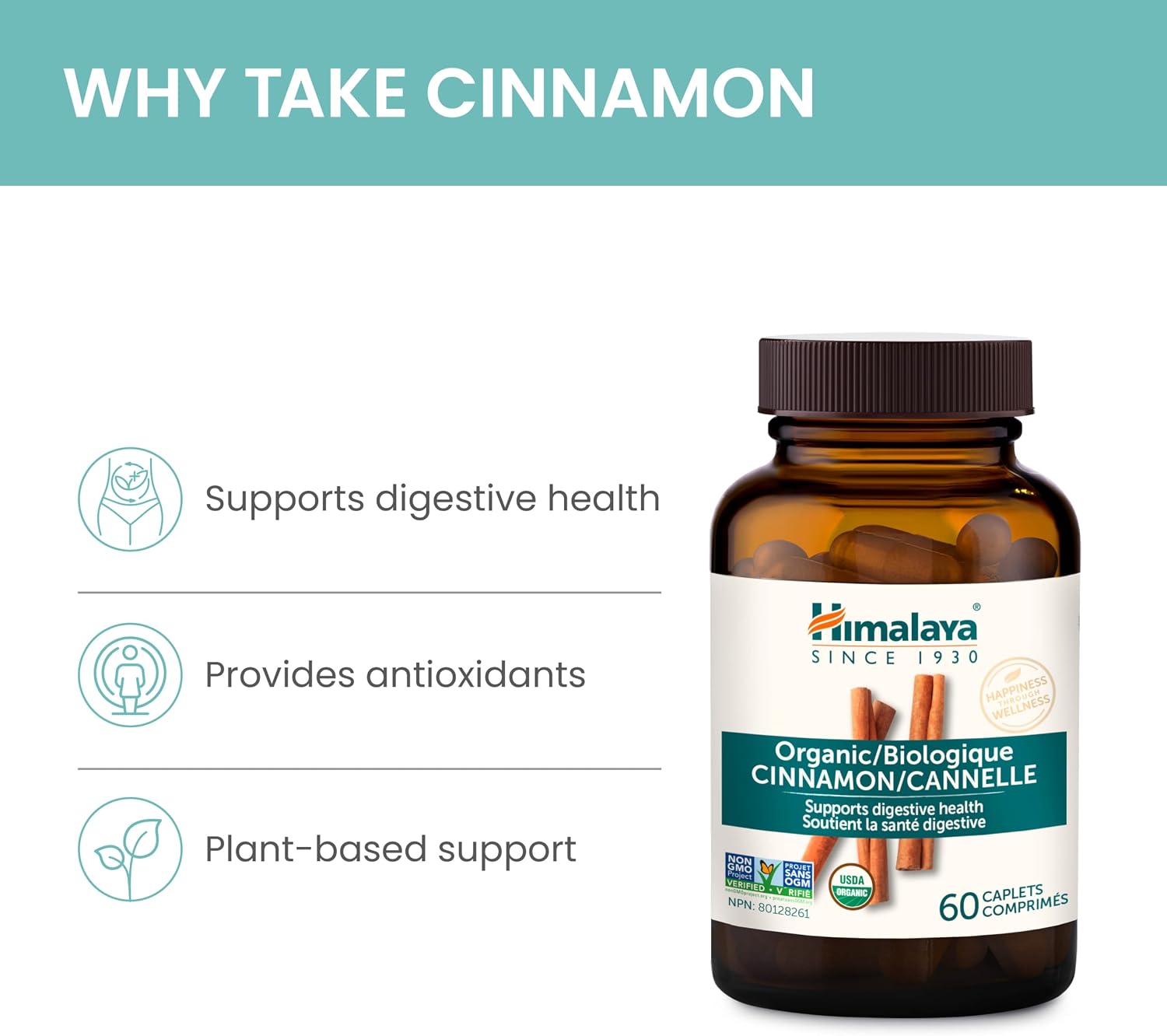 Organic Cinnamon | Himalaya |60 Tablets