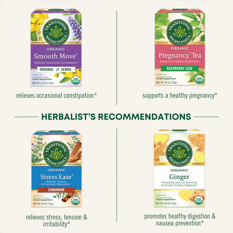Organic Raspberry Leaf Tea | Traditional Medicinals® | 16 Tea Bags