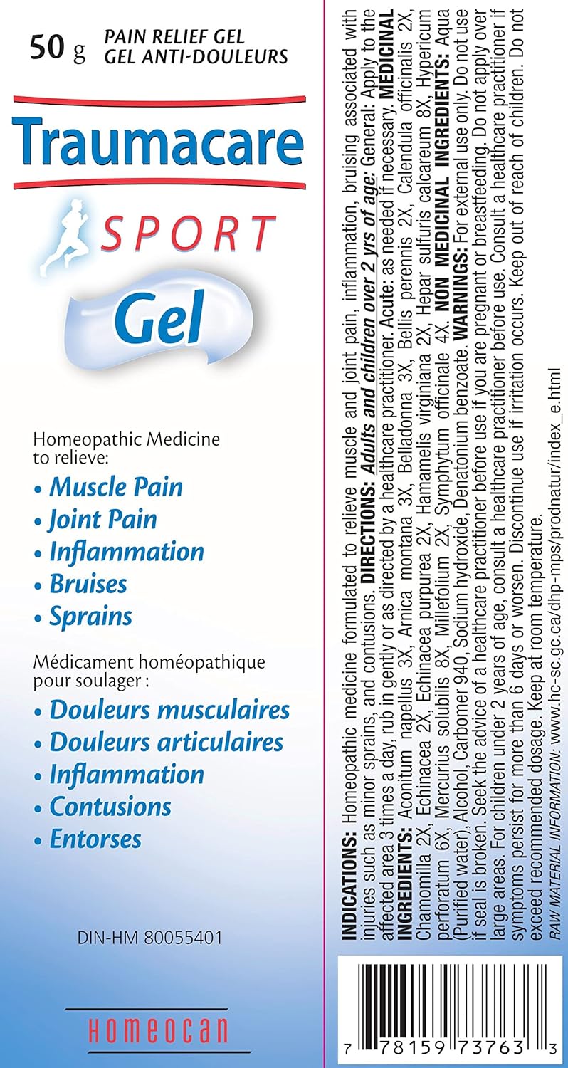 Traumacare Sport Gel | HOMÉOCAN | 50 gr