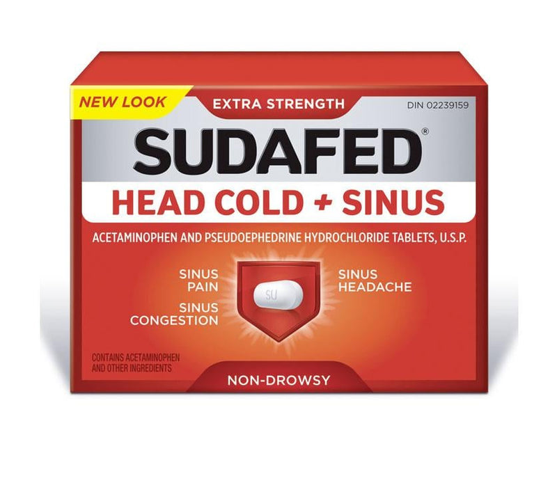 Head cold+Sinus | SUDAFED® | 12 or 24 Cablets