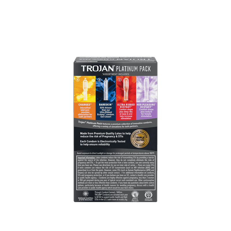 Trojan Platinum Pack | Trojan | 10 Lubricated Latex Condoms