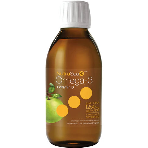 Omega-3+Vitamin D, Crisp Apple | NutraSea® | 16.9 fl oz (500 ml) OR 6.8 fl oz (200 ml)