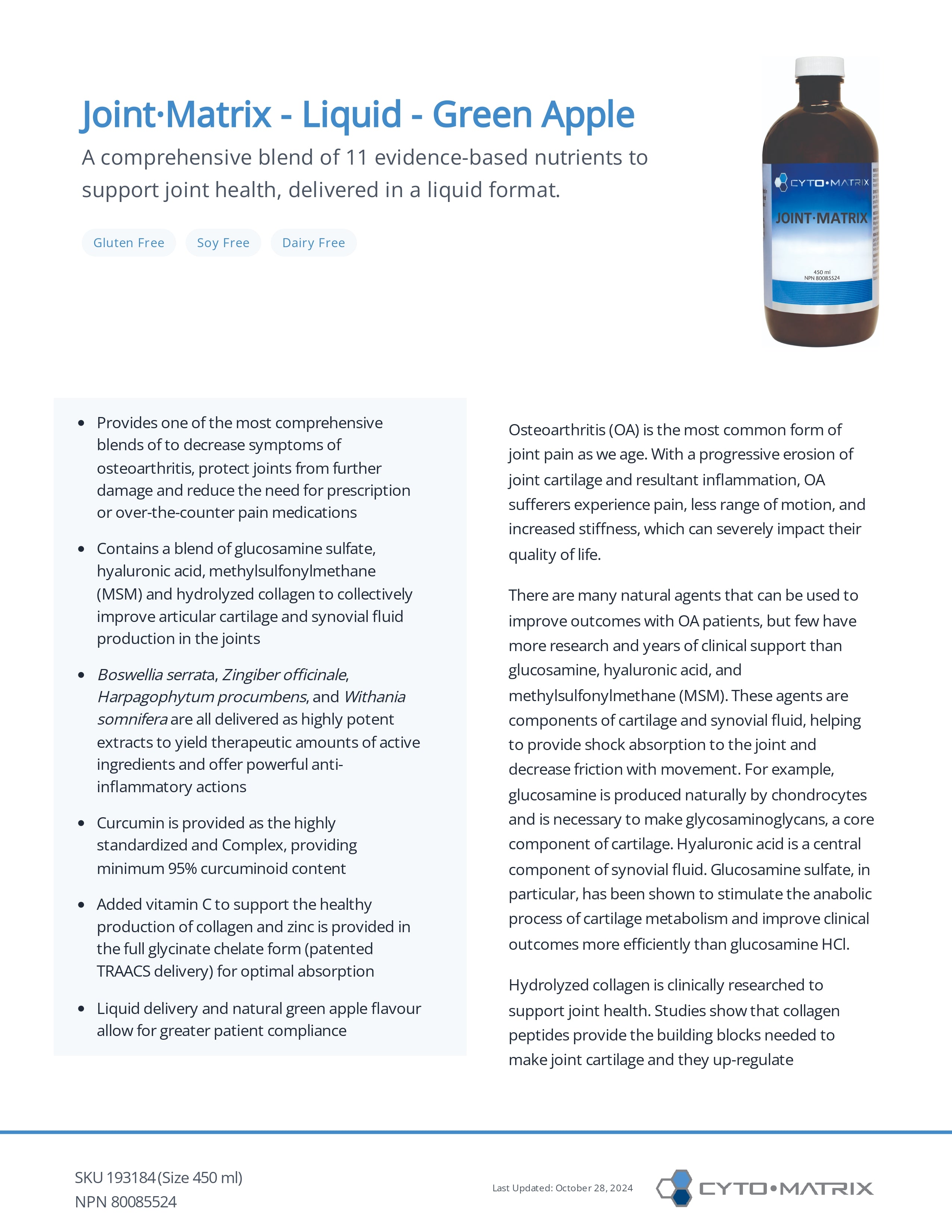 Joint-Matrix Liquid | Cytomatrix® | 450 mL