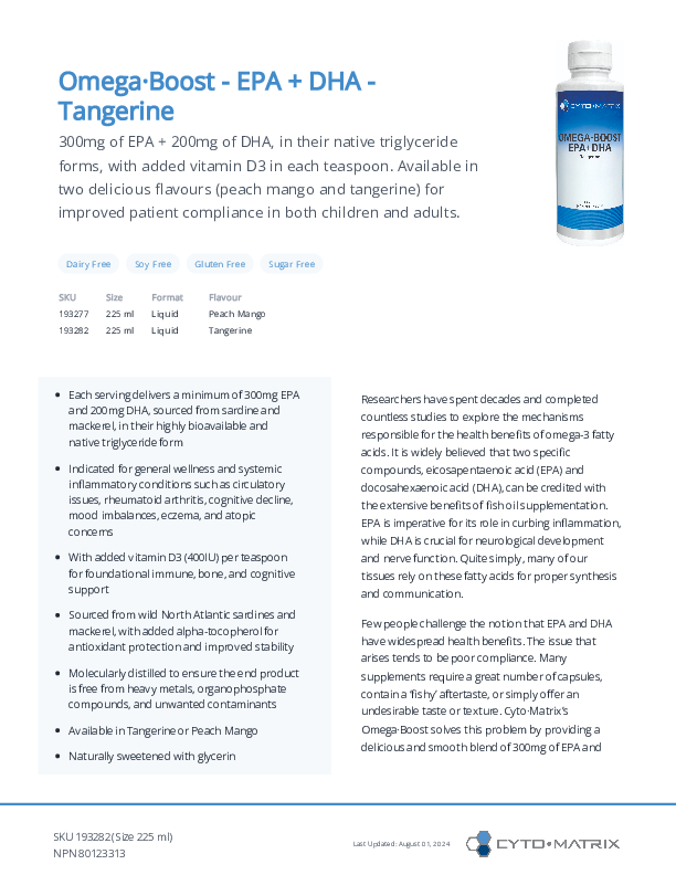 Omega-Boost EPA + DHA | Cytomatrix® | 225 mL