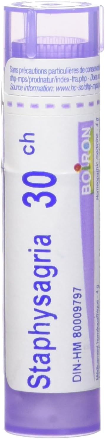 Staphysagria 30ch | Boiron® |Each tube contains 4 g (approximately 80 pellets)