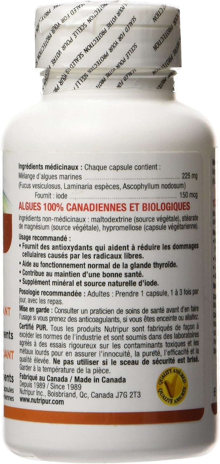 Organic KelpPlus, Iodine Supplement | NutriPur® | 60 vegetarian capsules