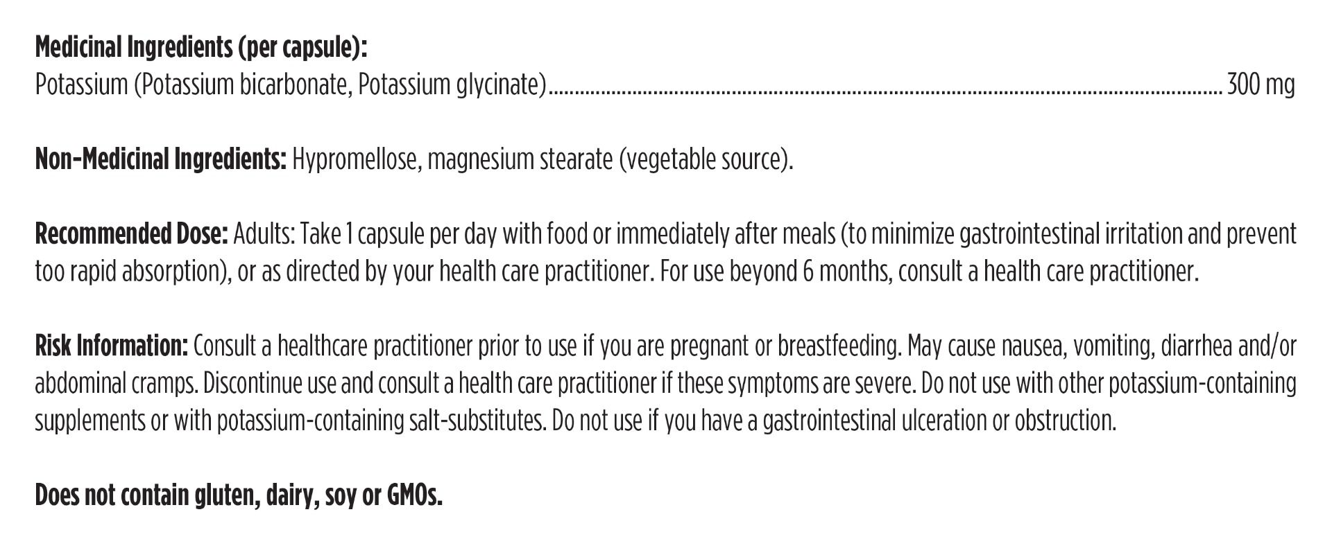 K+2 Potassium | Designs for Health® | 120 Capsules