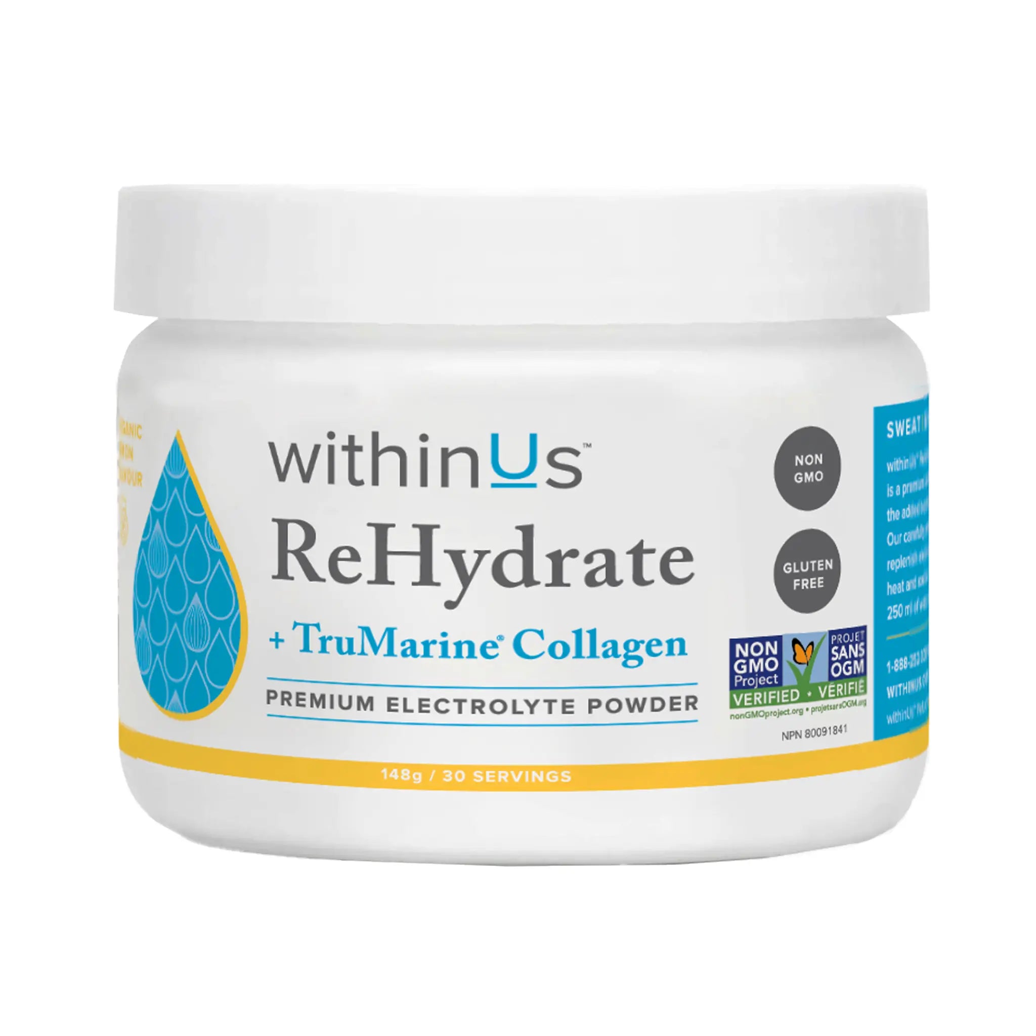 ReHydrate + TruMarine® Collagen Jar | withinUs™ | Different Flavor and Size