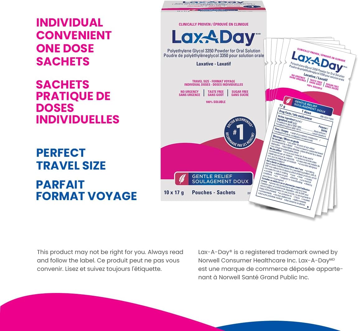 Powder Laxative|LAX-A-Day |different bottle formats