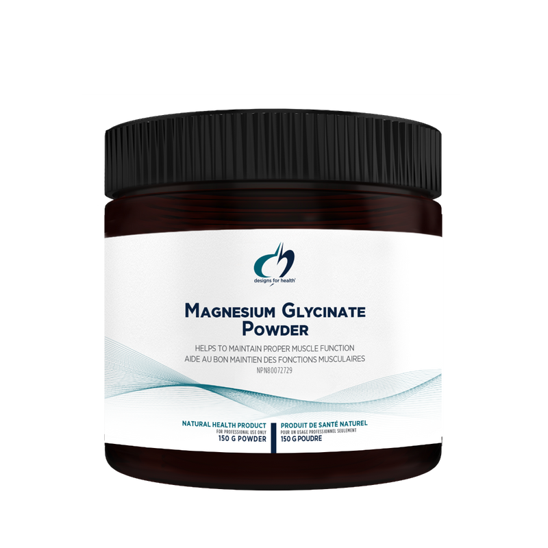 Magnesium Glycinate Powder | Designs for Health® | 150 g (5.3 oz)