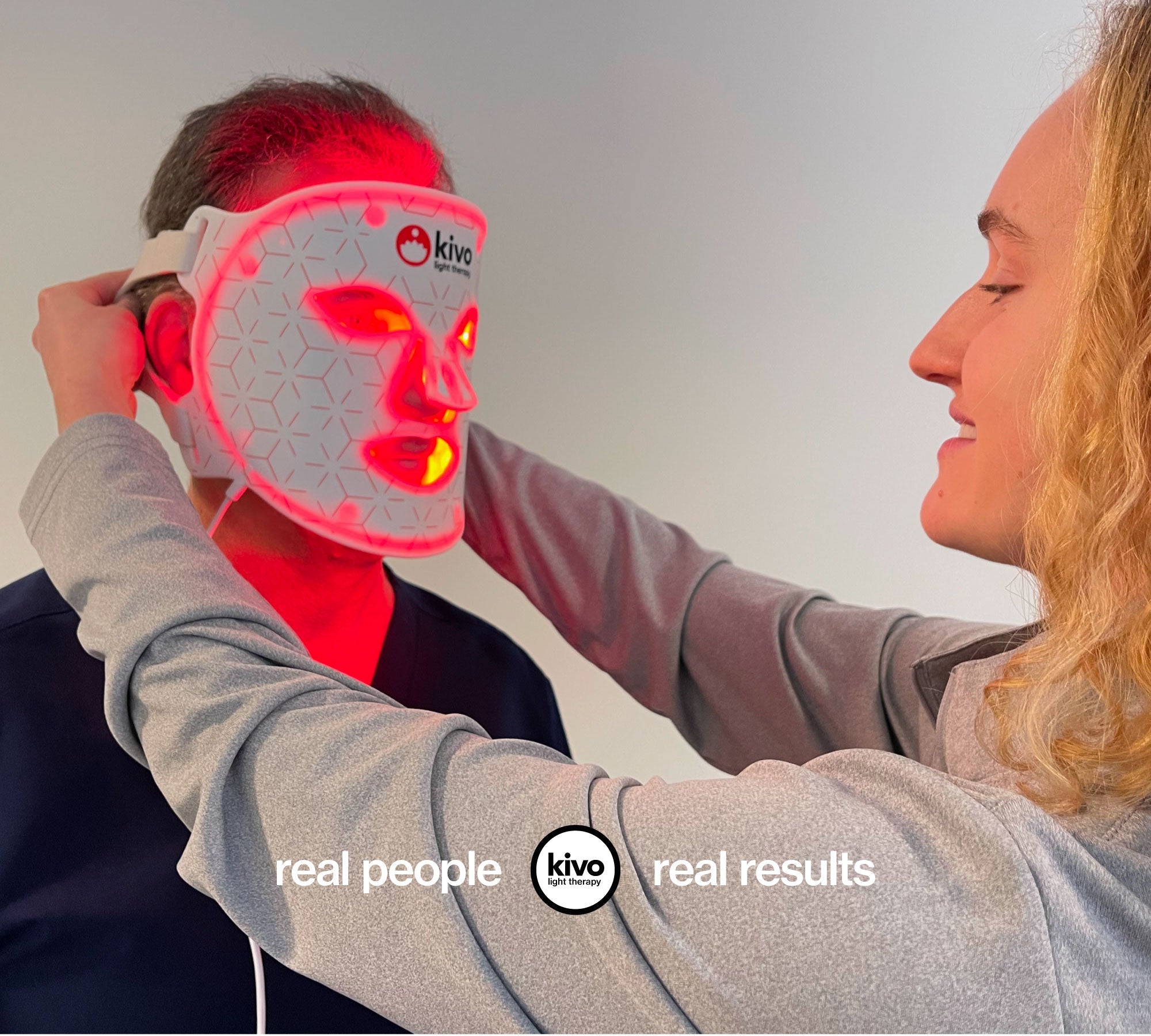 Kivo Elite Face + Neck + Chest: Red + Near Infrared + Blue + Yellow Light Therapy Mask