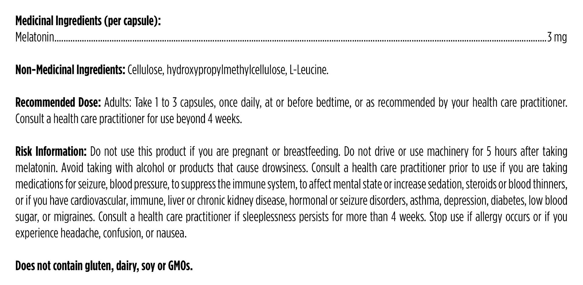 Melatonin | Designs for Health® | 60 Vegeterian Capsules