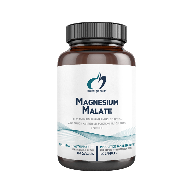 Magnesium Malate | Designs for Health® | 120 Vegeterian Capsules