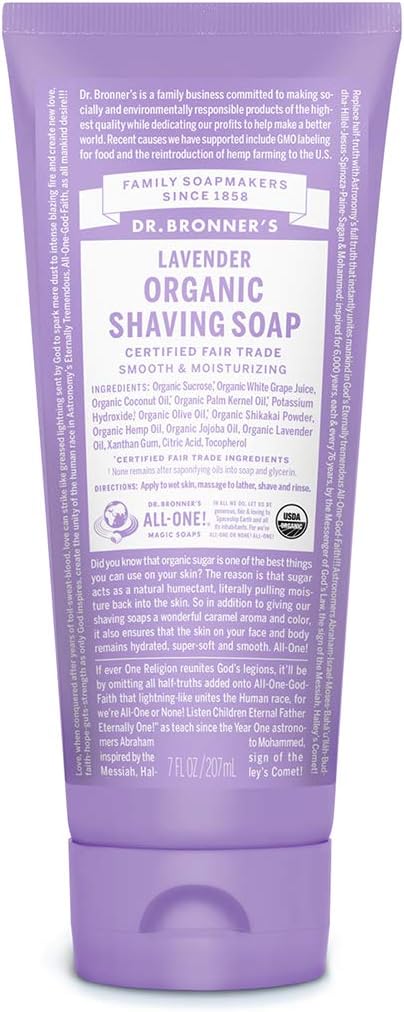 Organic Shaving Soap | Dr. Bronner's | Lavender, 207 mL