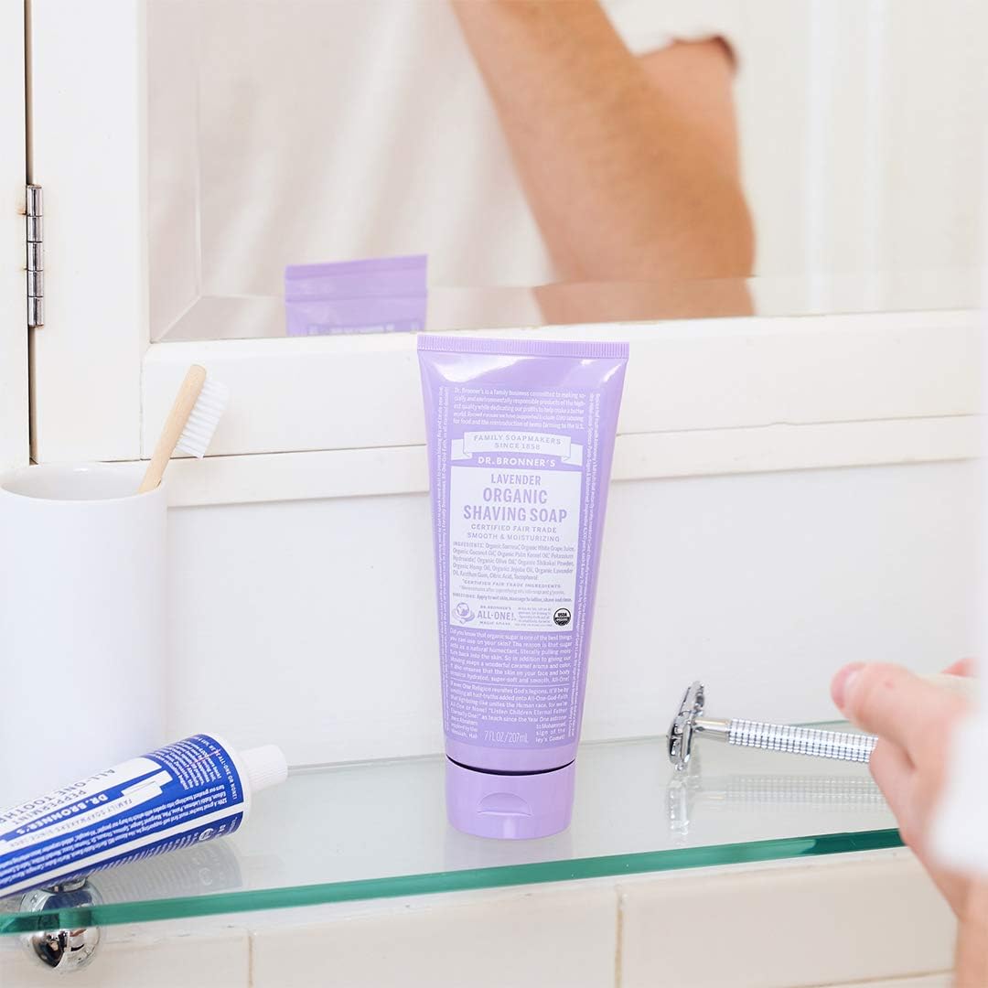 Organic Shaving Soap | Dr. Bronner's | Lavender, 207 mL