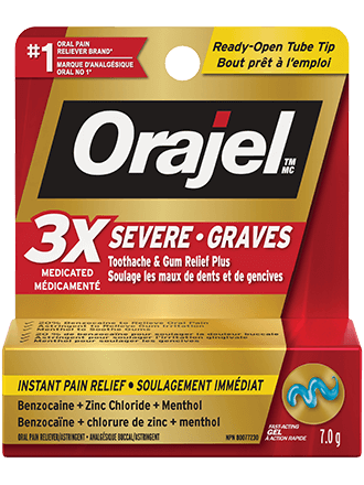 3X medicated Severe Toothache & Gum Relief Plus | Orajel™  | 7.0 gr