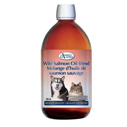 Wild Salmon Oil Blend™ by Omega Alpha® – Omega-3 Fish Oil for Skin & Coat Support | 500 mL or 1 L