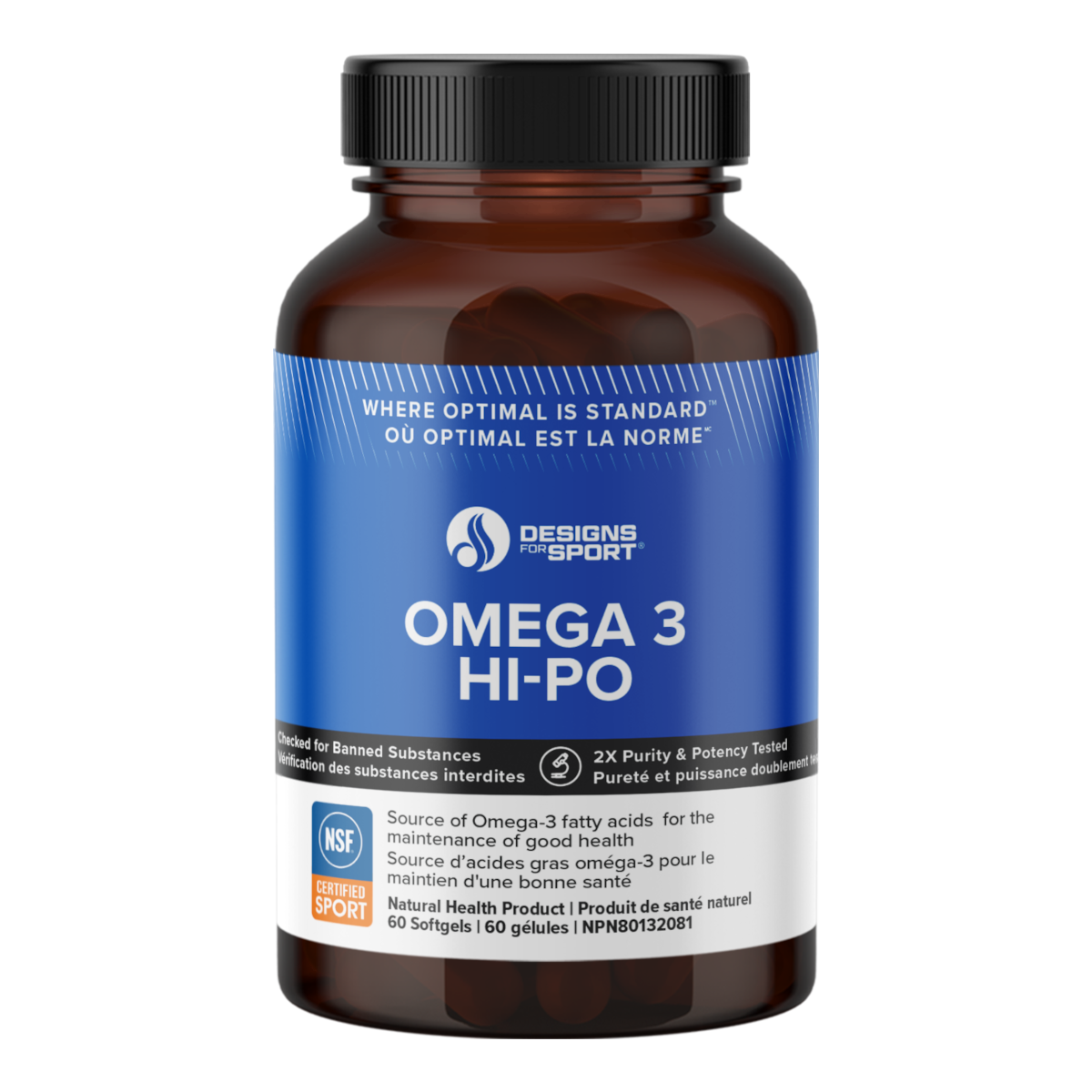 Omega 3 Hi-Po  | Designs for Sport® | 60 Softgels