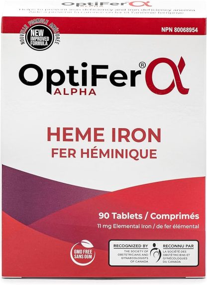 Heme Iron Supplement | OptiFer Alpha | 30 OR 90 Tablets
