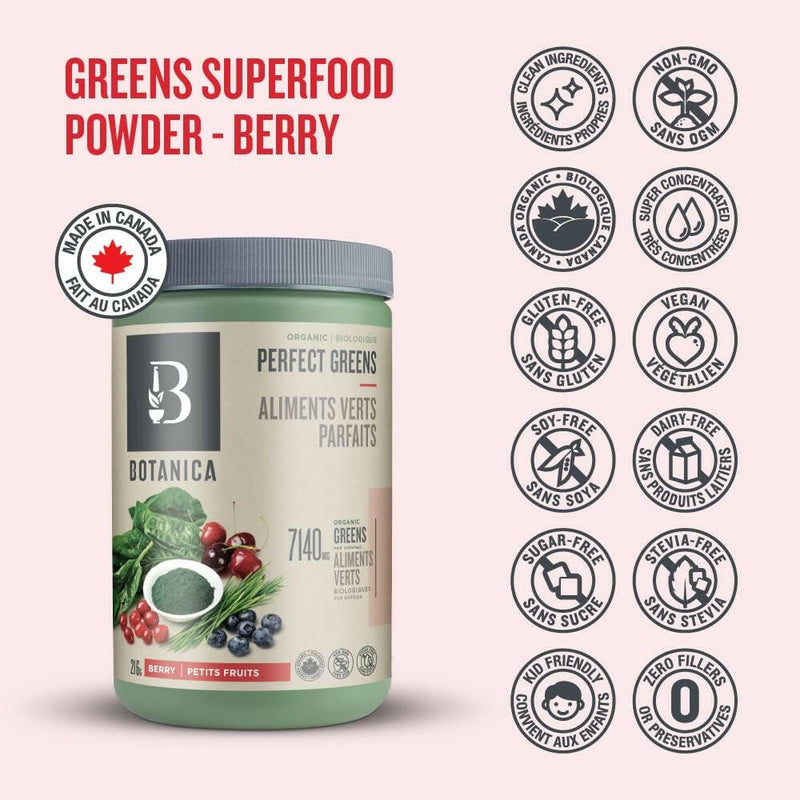 Perfect Greens Powder | Botanica | Various Flavor and Size