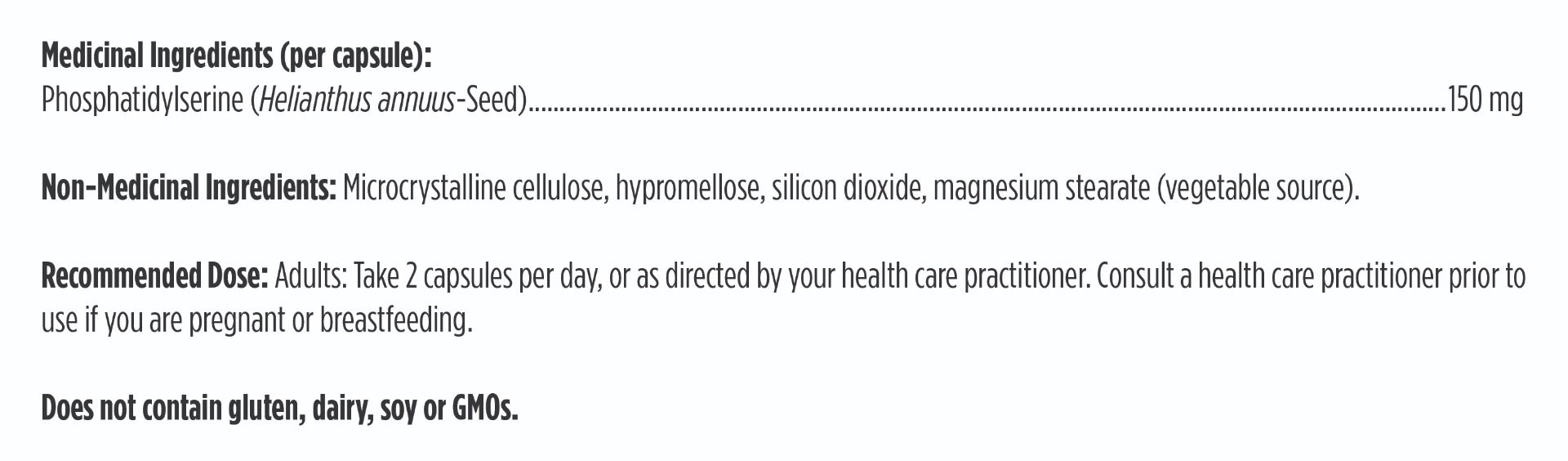 PS 150 Phosphatidylserine | Designs for Health® | 60 Veg Capsules