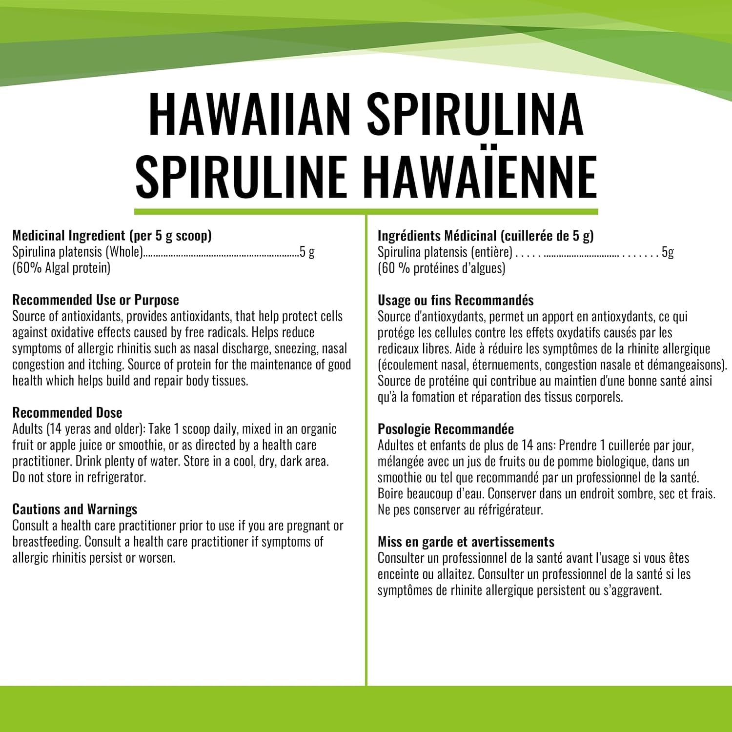 Spirulina Powder |Gandalf Hawaiian |150g 30-Servings
