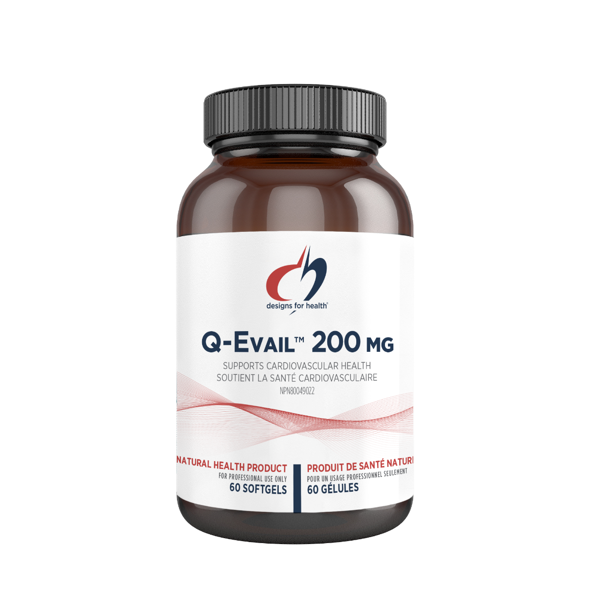 Q-Evail® by Designs for Health® – High-Absorption CoQ10 Support | 60 Softgels