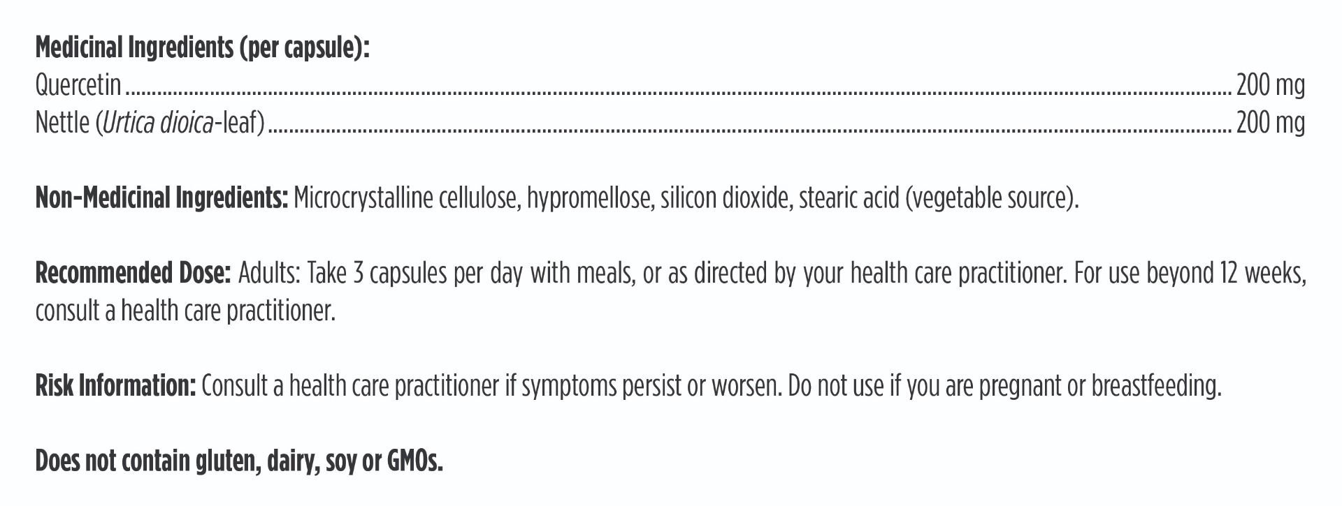 Quercetin + Nettles by Designs for Health® – Seasonal Allergy & Immune Support | 90 Vegetarian Capsules