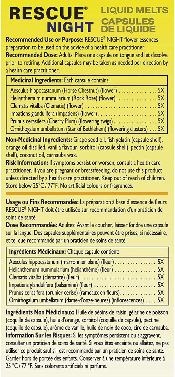 Rescue Remedy.NIGHT Liquid Melts | Bach® RESCUE | 28 Capsule