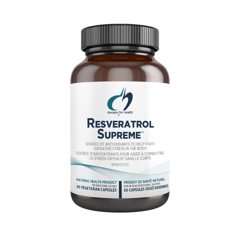 Resveratrol Supreme™| Designs for Health® | 60 Vegeterian Capsules