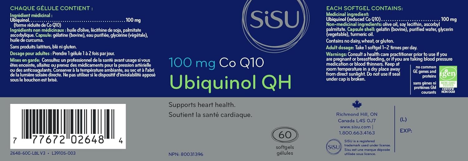 Ubiquinol QH 100 mg | SISU | 60 SG