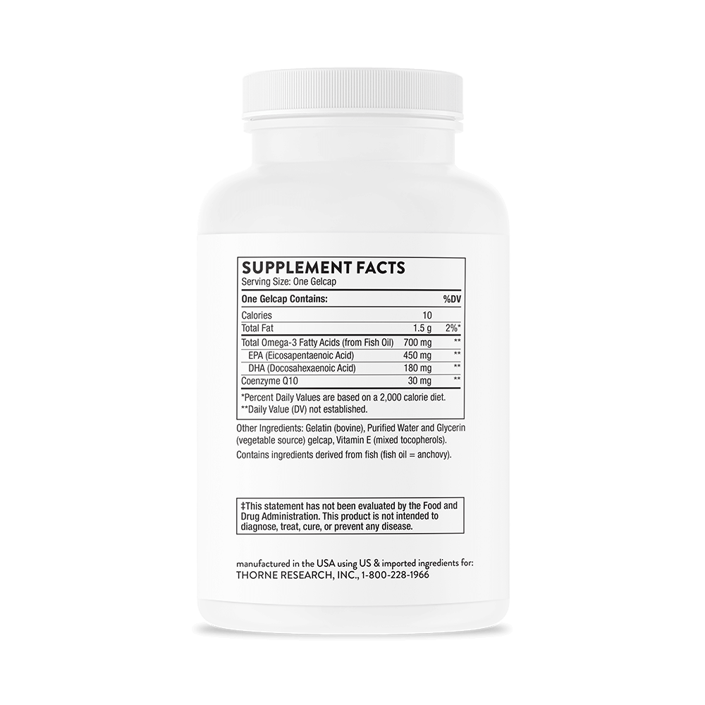 Omega-3 with CoQ10 | Thorne® | 90 Capsules