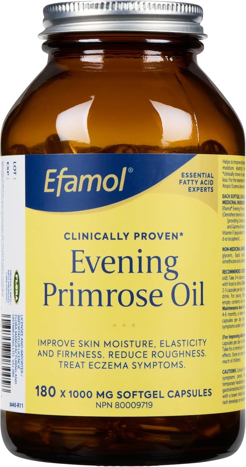 Pure Evening Primrose Oilwith Omega-6 GLA - 1000 mg  | Efamol | 180 softgel