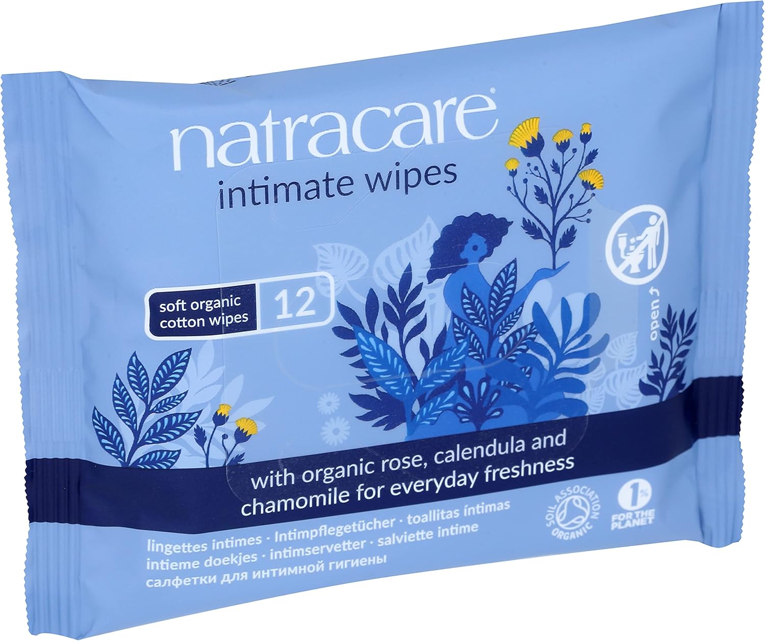 Organic Intimate Wipes | Natracare® | 12 Cotton Wipes