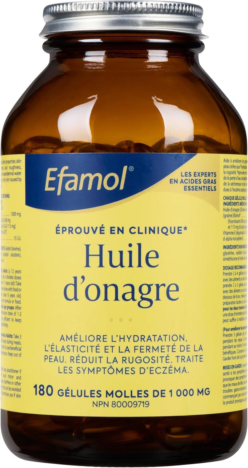 Pure Evening Primrose Oilwith Omega-6 GLA - 1000 mg  | Efamol | 90 OR 180 softgel