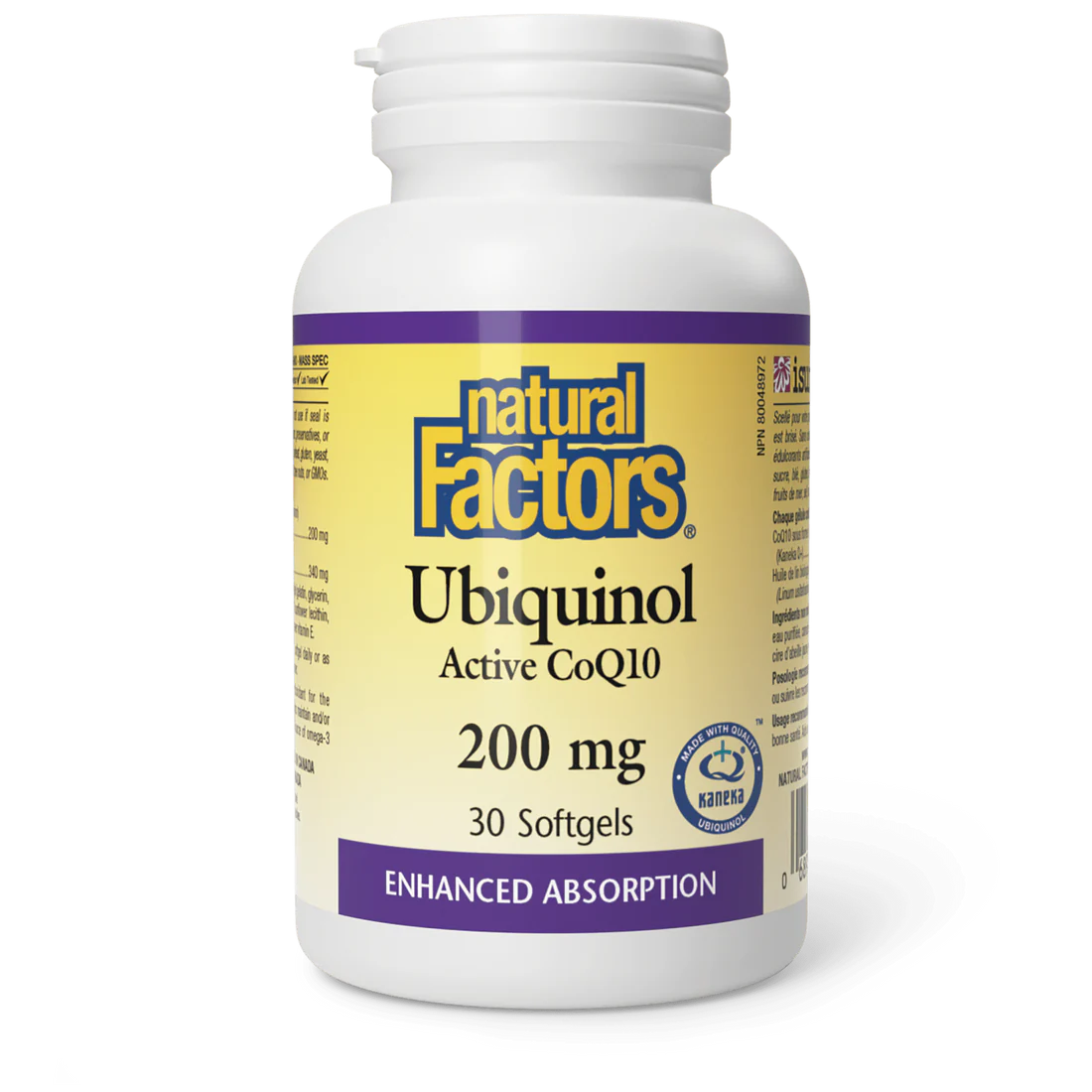 Ubiquinol Active CoQ10 200 mg | Natural Factors® | 30 or 60 Softgels