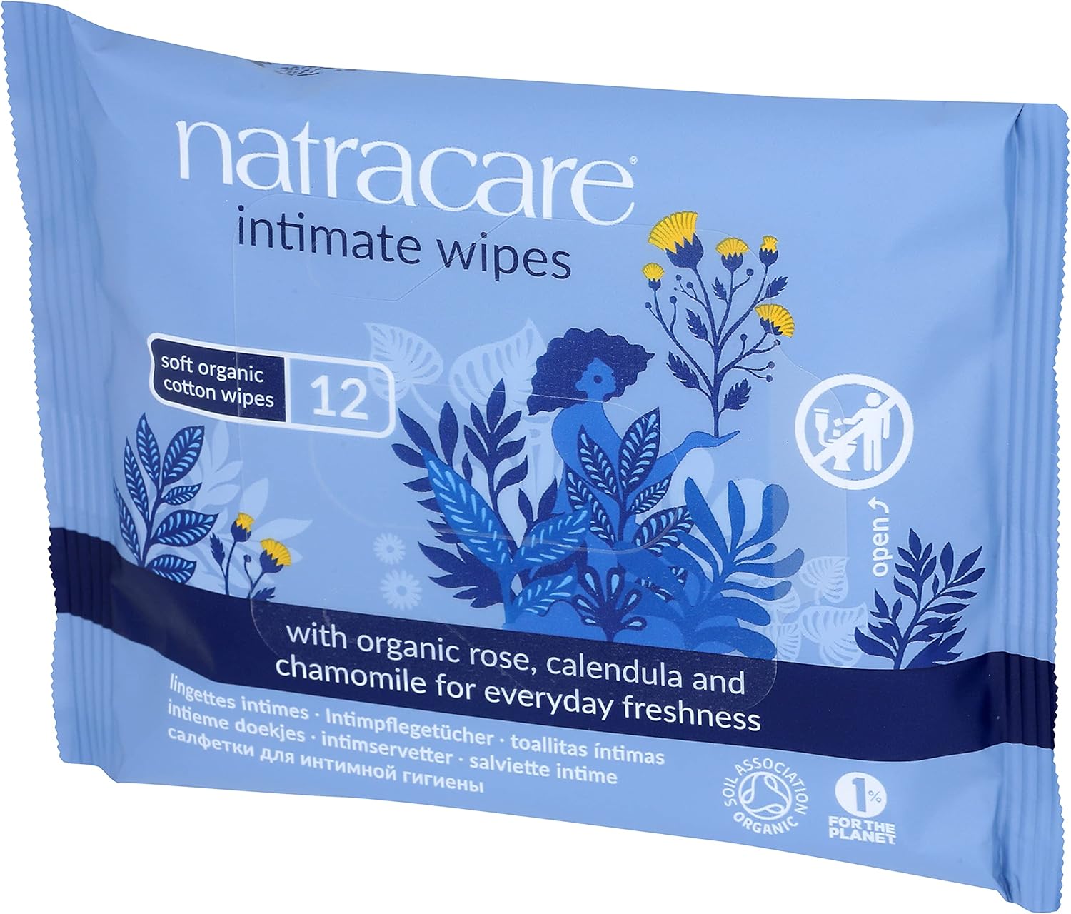 Organic Intimate Wipes | Natracare® | 12 Cotton Wipes