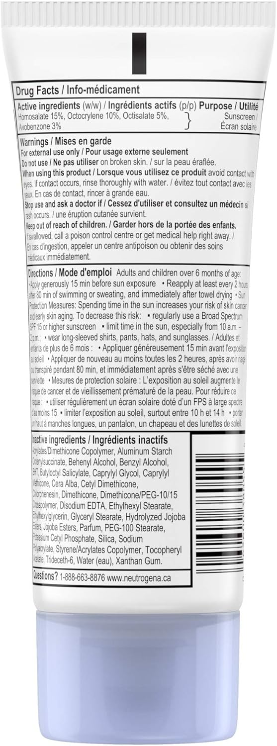 ultra Sheer Face Sunscreen Spf 60| Neutrogena® |88 mL