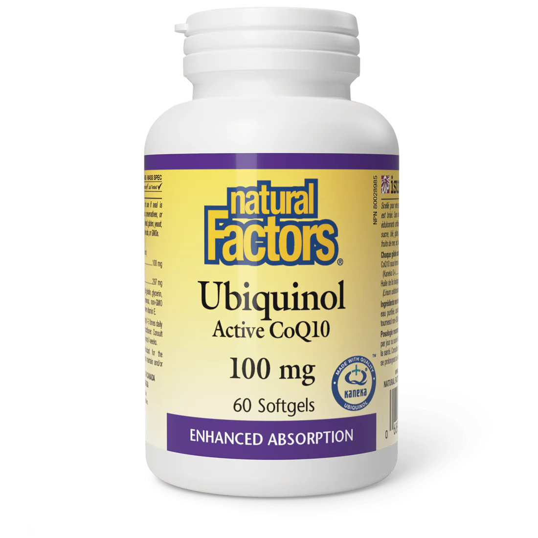 Ubiquinol Active CoQ10 100 mg | Natural Factors® | 60 or 120 Softgels