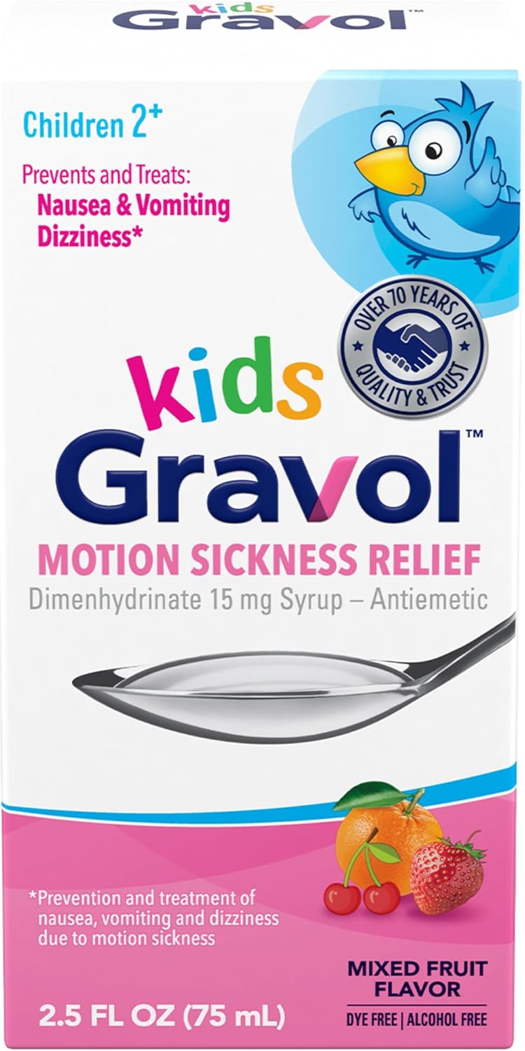 Kids Liquid for Motion Sickness Relief and Nausea Prevention| Gravol™ Kids | 75 mL