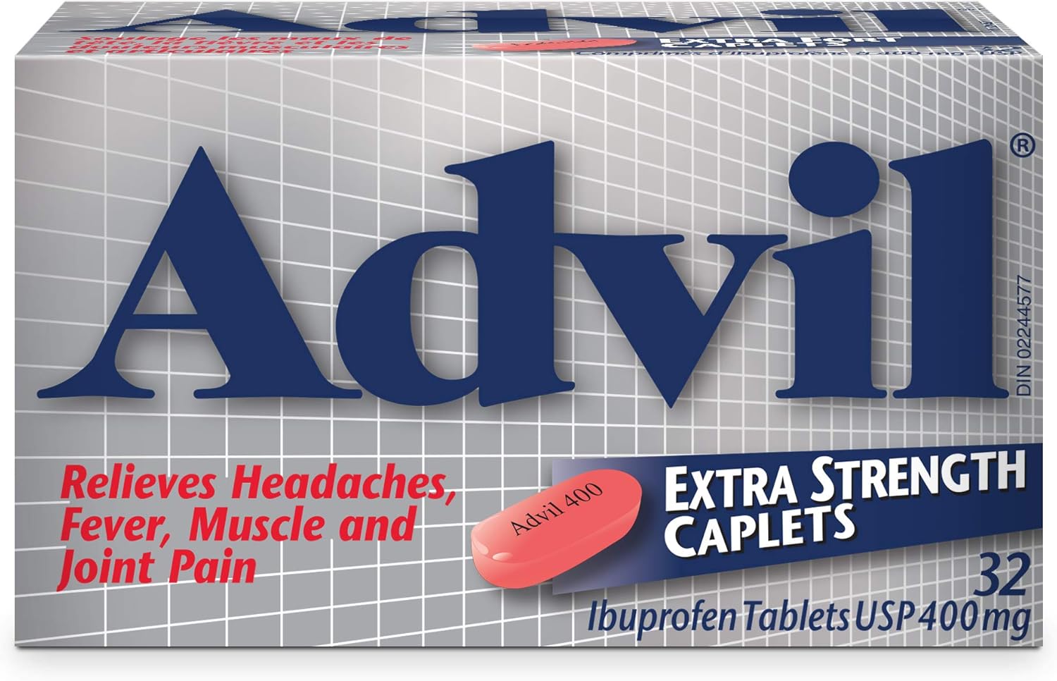 Extra Strength Ibuprofen Pain Relief Caplets | Advil® | 32 caplets