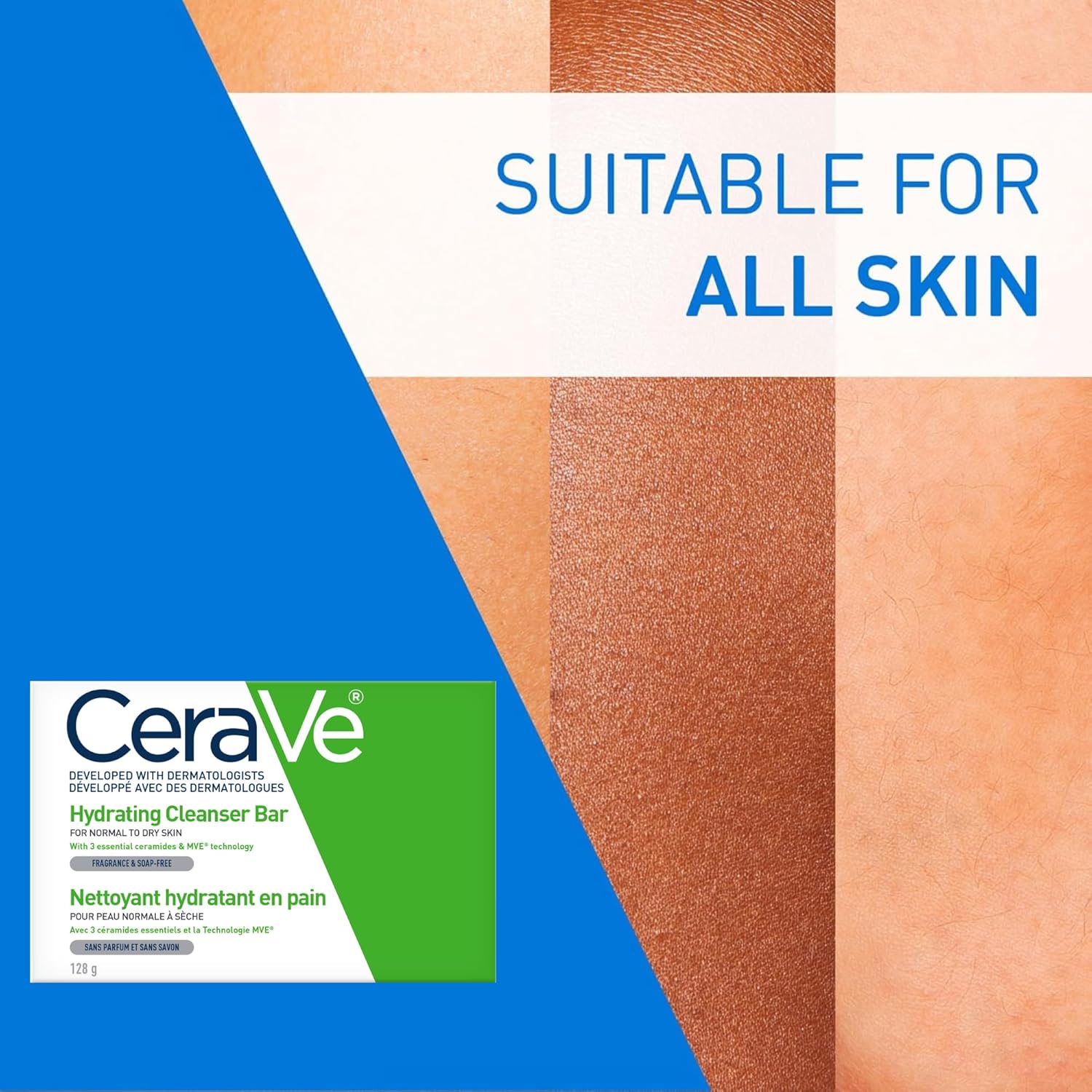 Hydrating Cleansing Bar Soap-Free Body and Face Cleanser|CeraVe |128g