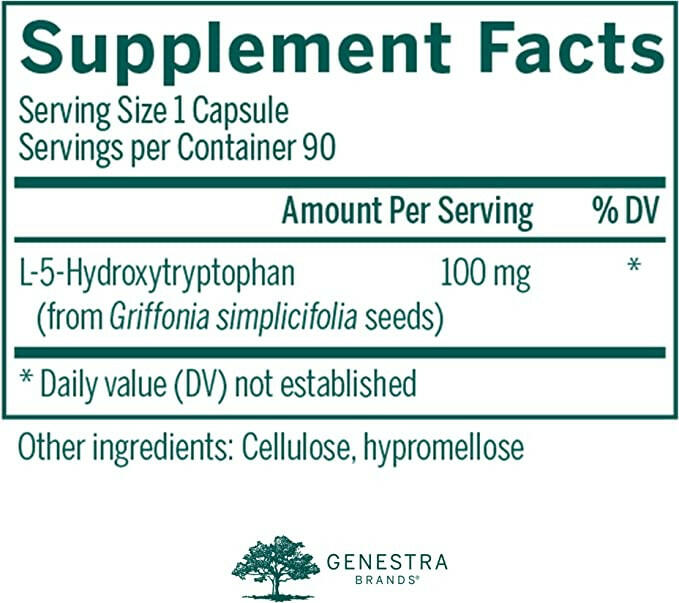 5HTP 100mg | Genestra Brands® | 90 Vegetarian Capsules - Coal Harbour Pharmacy