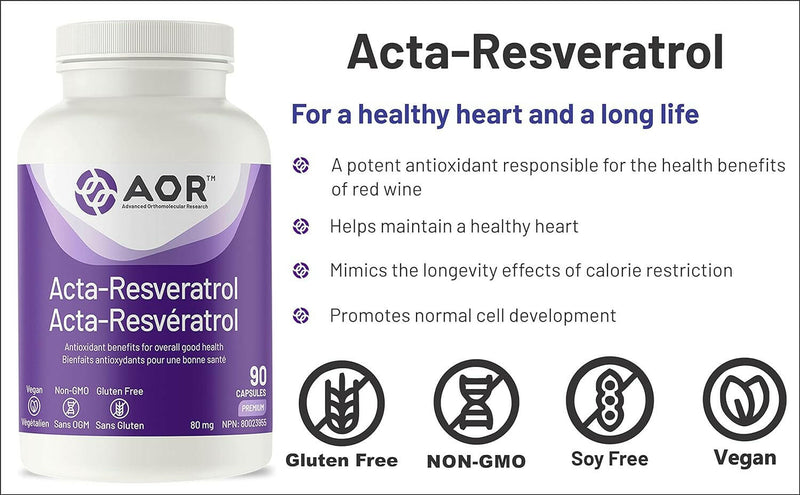 Acta-Resveratrol | AOR™ | 90 Capsules - Coal Harbour Pharmacy