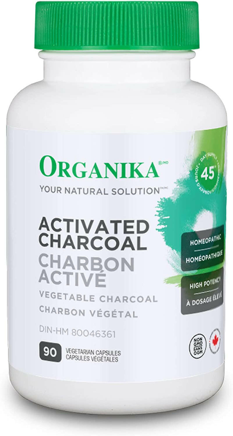 Activated Charcoal Capsules® | Organika® | 90 Veggie Caps - Coal Harbour Pharmacy