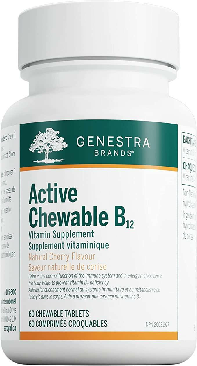 Active Chewable B12 | Genestra Brands® | 60 Chewable Tablets - Coal Harbour Pharmacy