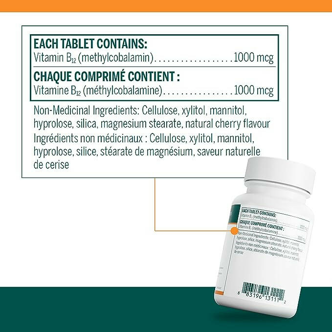 Active Chewable B12 | Genestra Brands® | 60 Chewable Tablets - Coal Harbour Pharmacy