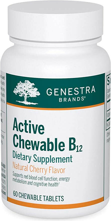 Active Chewable B12 with L-Methylfolate | Genestra Brands® | 60 Chewable Tablets - Coal Harbour Pharmacy