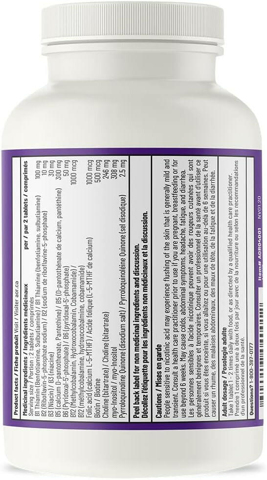 Advanced B Complex Ultra | AOR™ | 60 Tablets - Coal Harbour Pharmacy