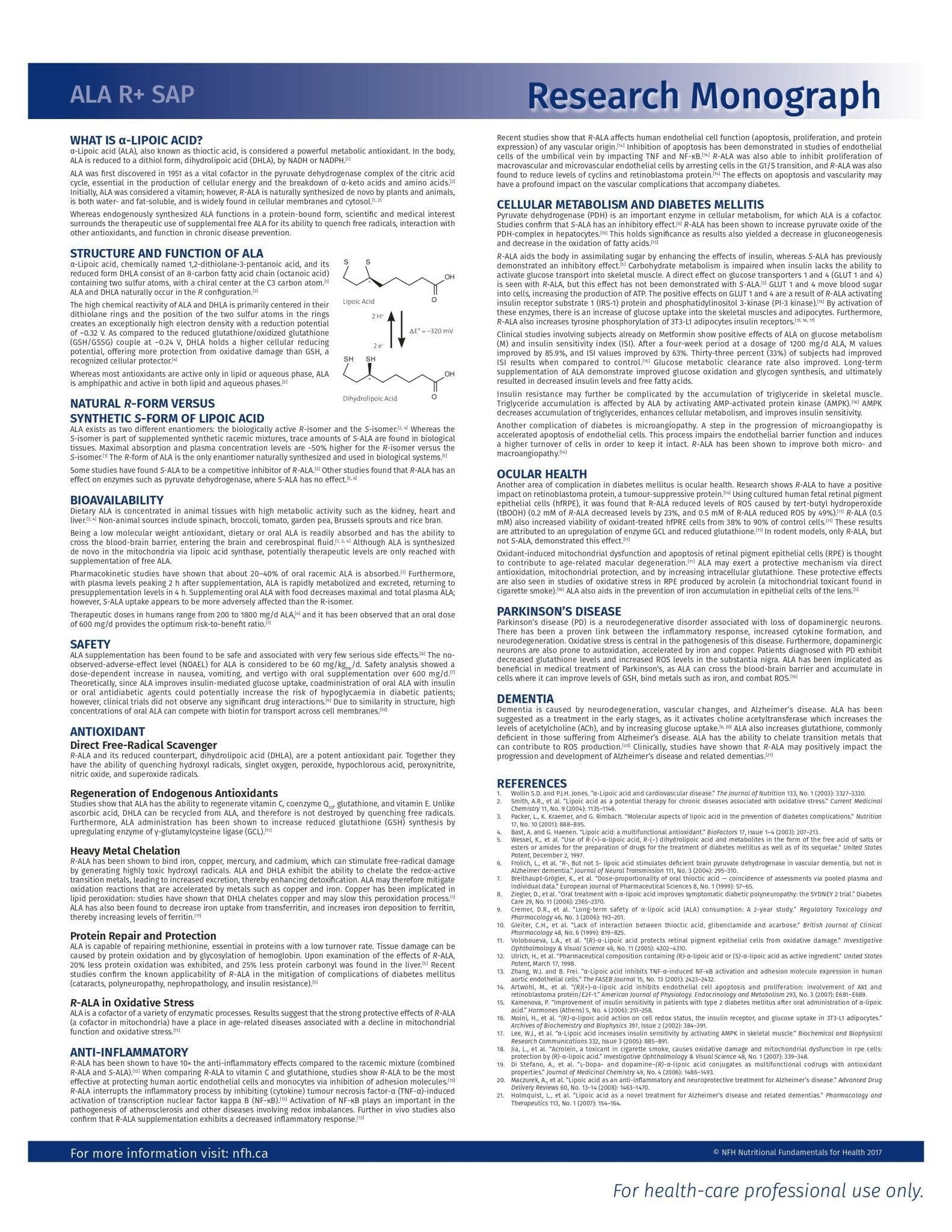 ALA R+ SAP | NFH | 90 Capsules - Coal Harbour Pharmacy